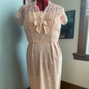 Chantilly lace dress 1980s does 1950s